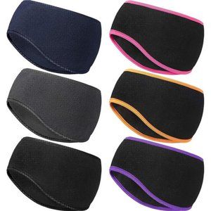 6 Pieces Ear Warmer Headband Winter Fleece Ear Cover Headband Non-Slip Earmuffs